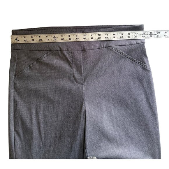 Alfred Dunner Gray Straight-Leg Elastic Waist Pants Size 12 Office Casual - Picture 4 of 6